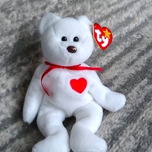 TY Beanie Baby Valentino the Bear.